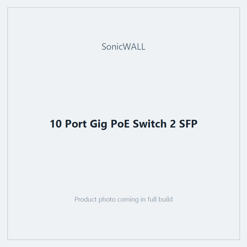 10 Port Gig PoE Switch 2 SFP