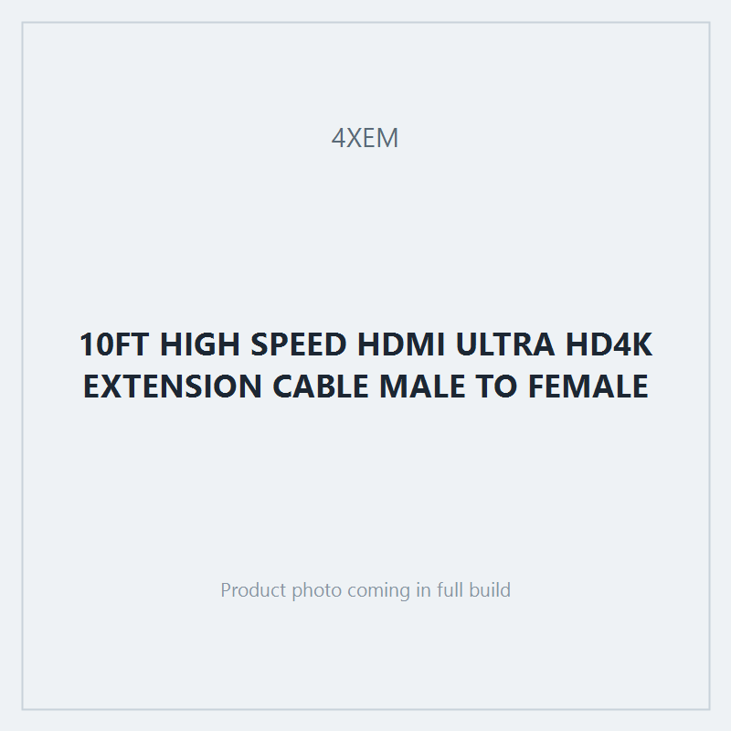 10FT HIGH SPEED HDMI ULTRA HD4K EXTENSION CABLE MALE TO FEMALE