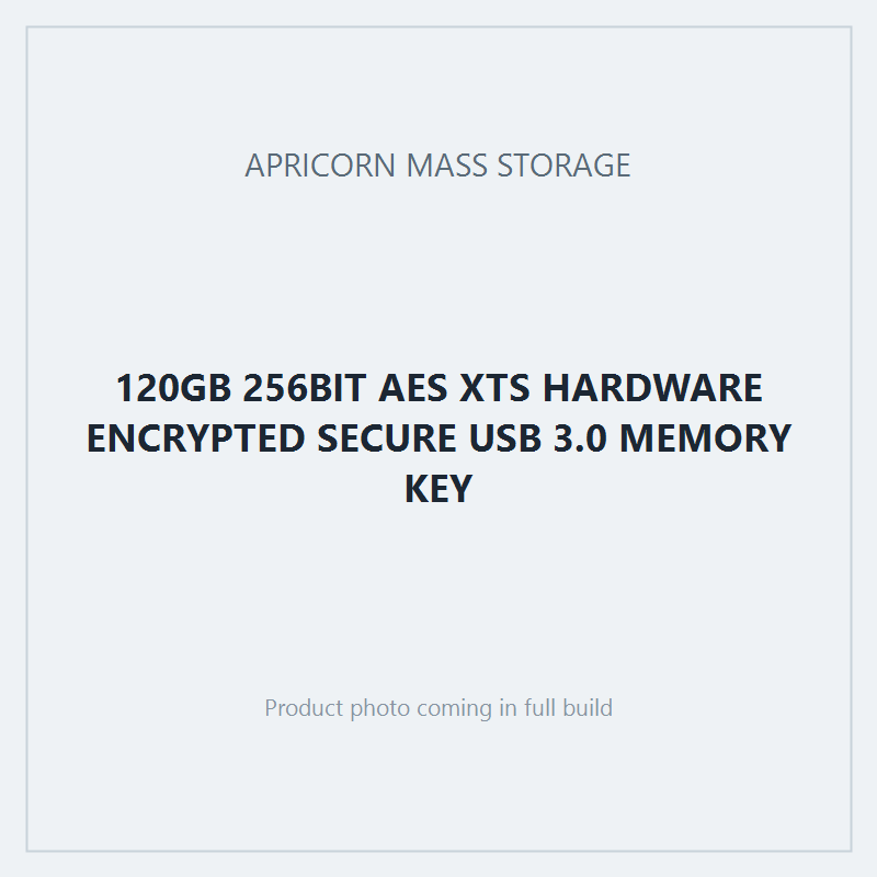 120GB 256BIT AES XTS HARDWARE ENCRYPTED SECURE USB 3.0 MEMORY KEY