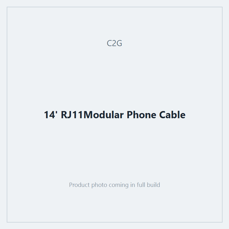 14' RJ11Modular Phone Cable