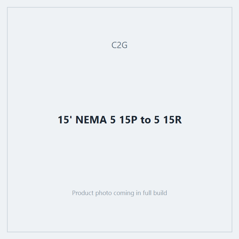 15' NEMA 5 15P to 5 15R