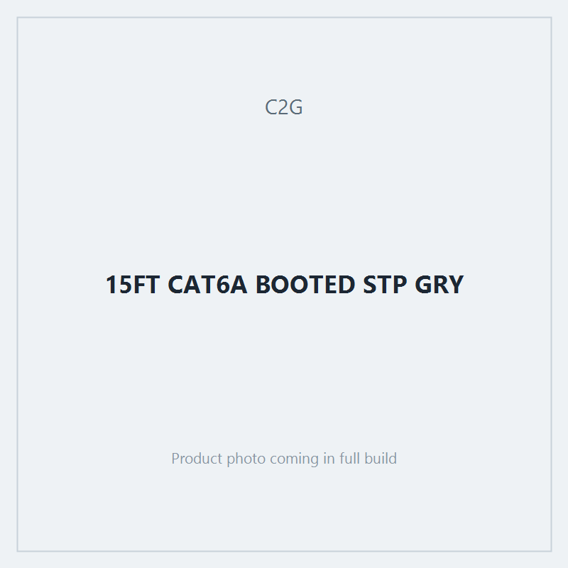 15FT CAT6A BOOTED STP GRY