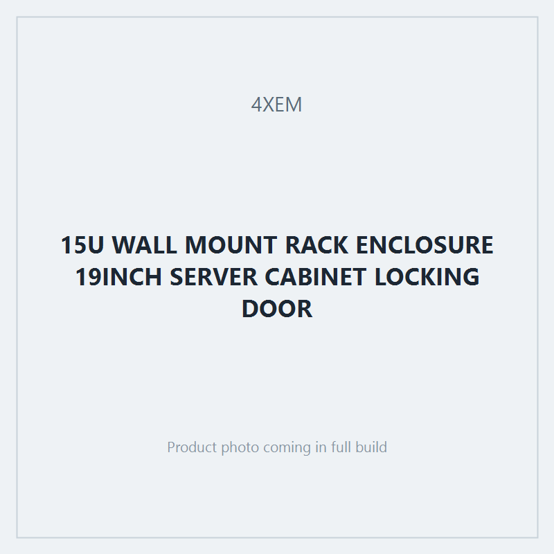 15U WALL MOUNT RACK ENCLOSURE 19INCH SERVER CABINET LOCKING DOOR