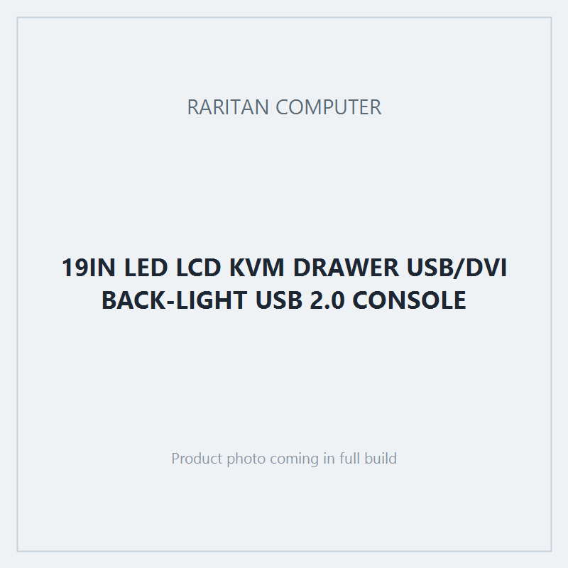 19IN LED LCD KVM DRAWER USB/DVI BACK-LIGHT USB 2.0 CONSOLE