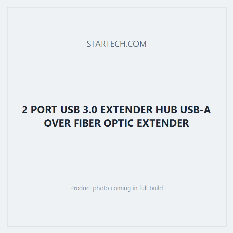 2 PORT USB 3.0 EXTENDER HUB USB-A OVER FIBER OPTIC EXTENDER