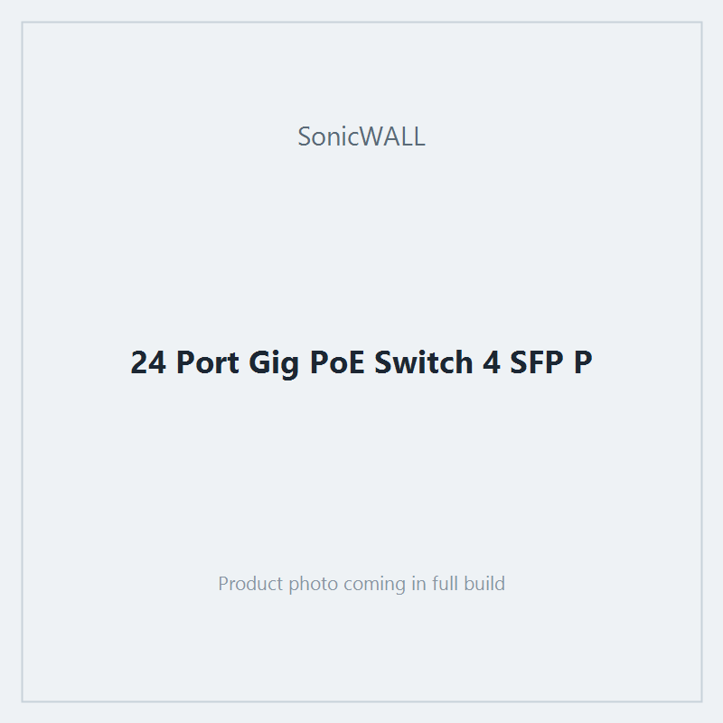 24 Port Gig PoE Switch 4 SFP P