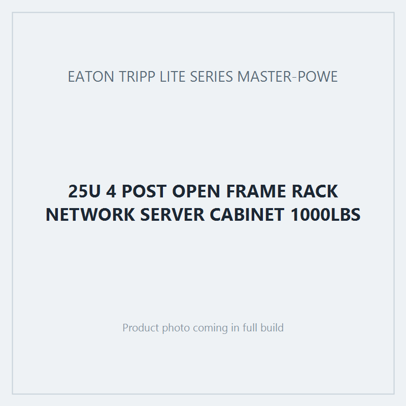 25U 4 POST OPEN FRAME RACK NETWORK SERVER CABINET 1000LBS