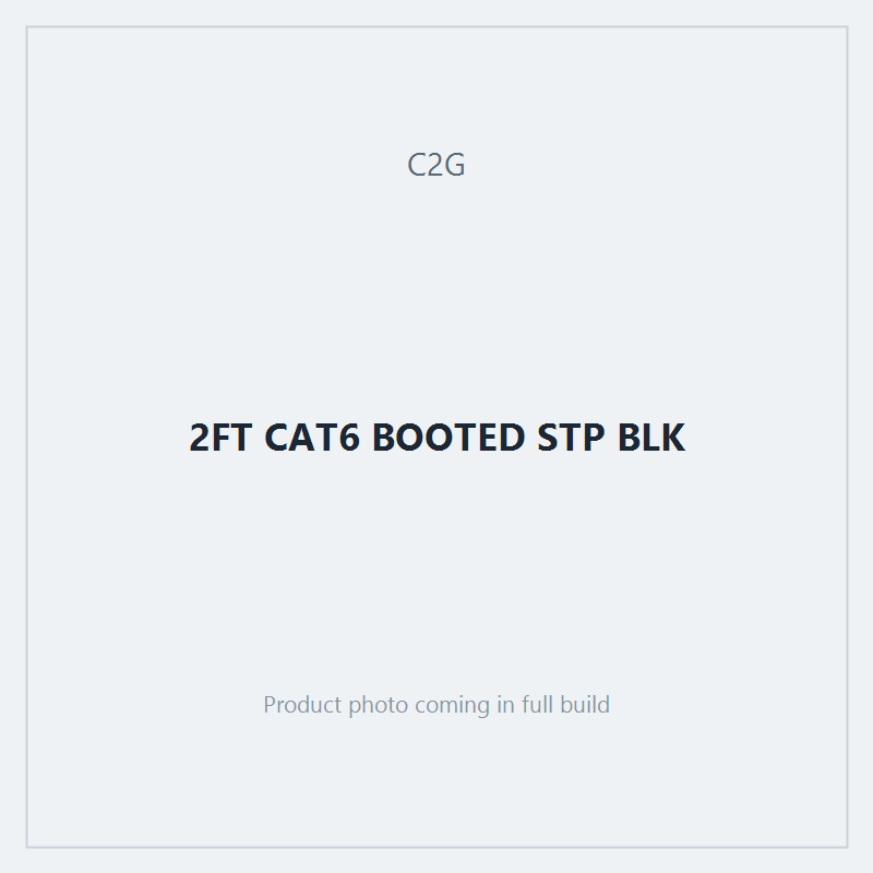 2FT CAT6 BOOTED STP BLK