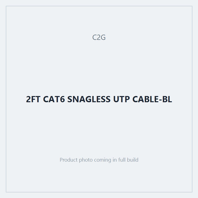 2FT CAT6 SNAGLESS UTP CABLE-BL