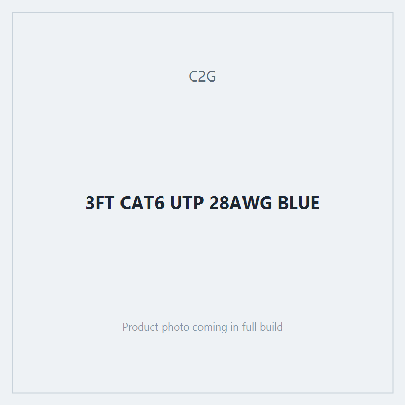 3FT CAT6 UTP 28AWG BLUE