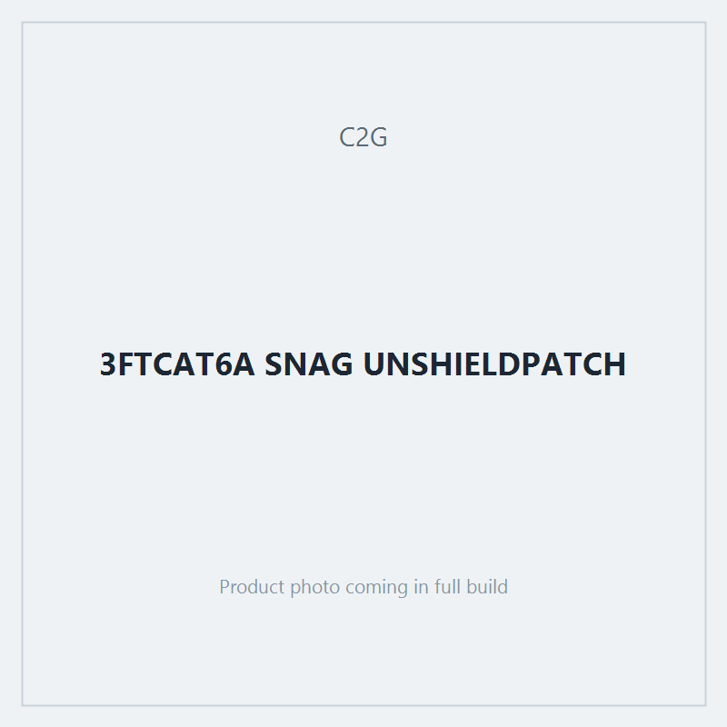 3FTCAT6A SNAG UNSHIELDPATCH