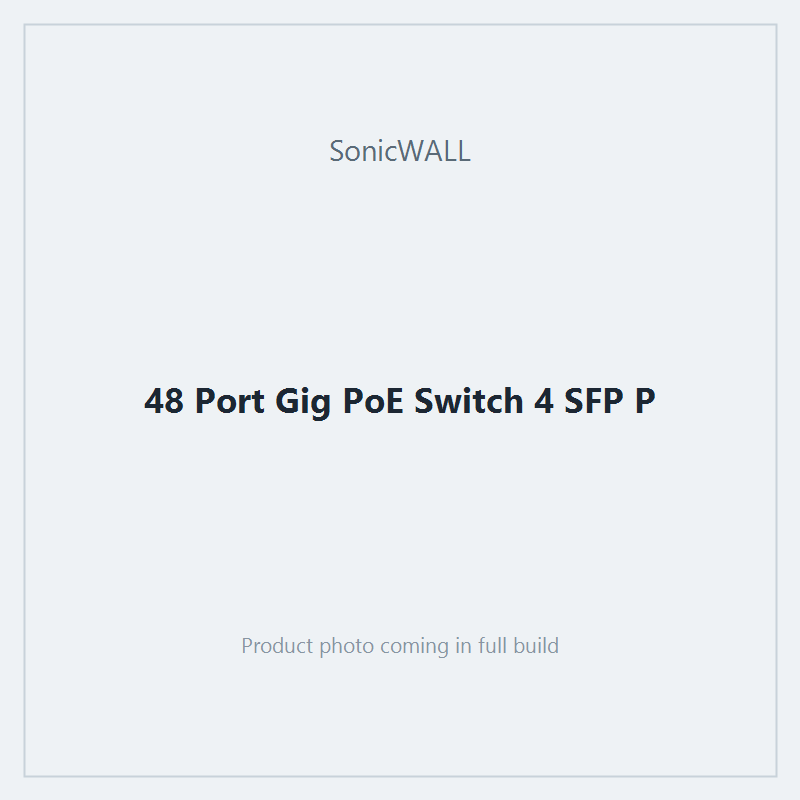48 Port Gig PoE Switch 4 SFP P