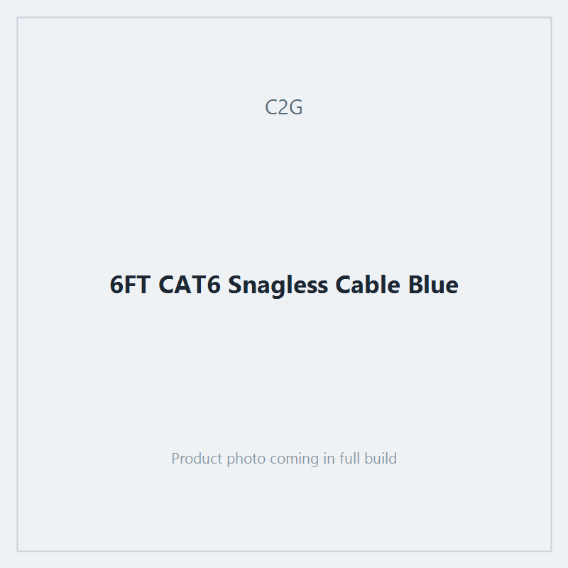 6FT CAT6 Snagless Cable Blue