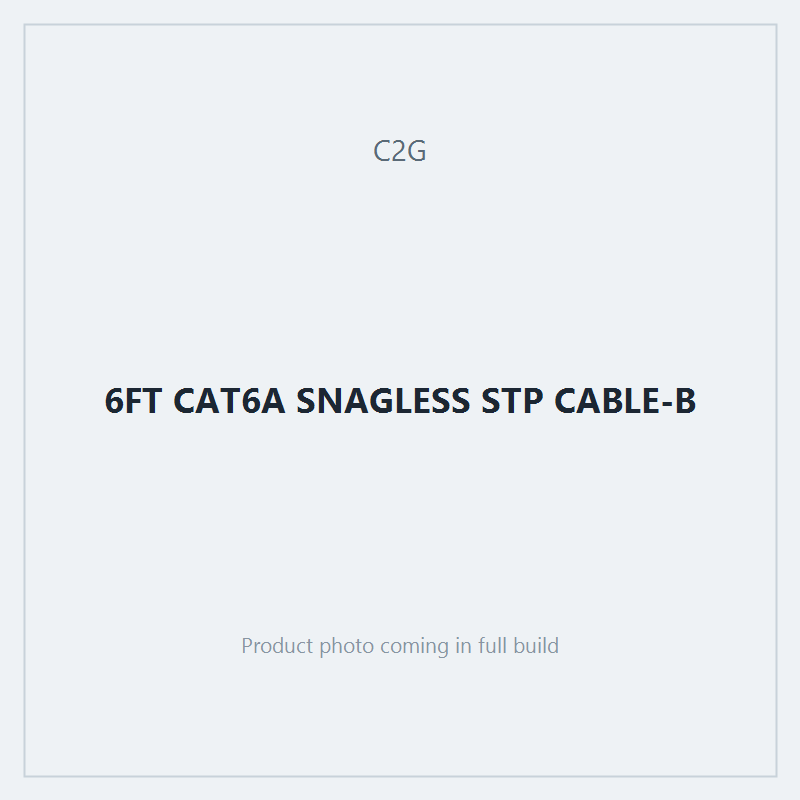 6FT CAT6A SNAGLESS STP CABLE-B