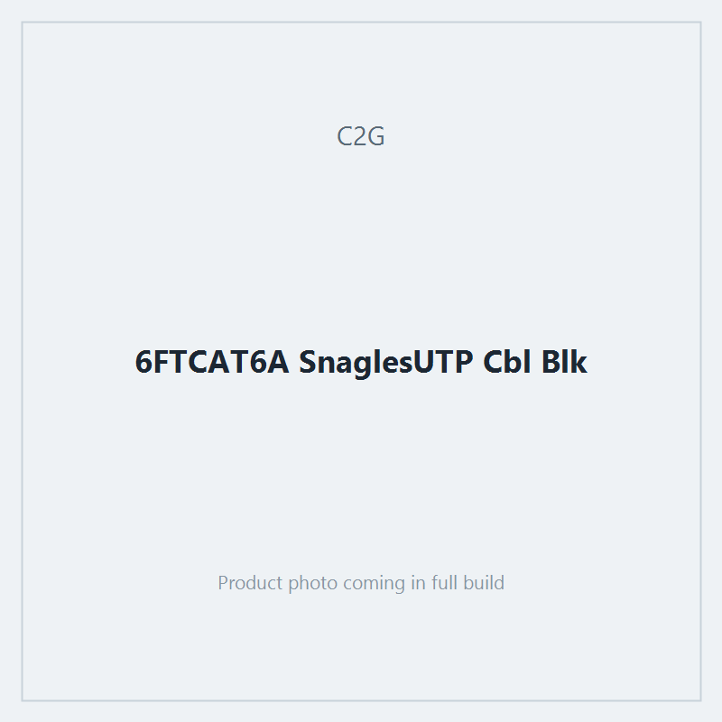 6FTCAT6A SnaglesUTP Cbl Blk