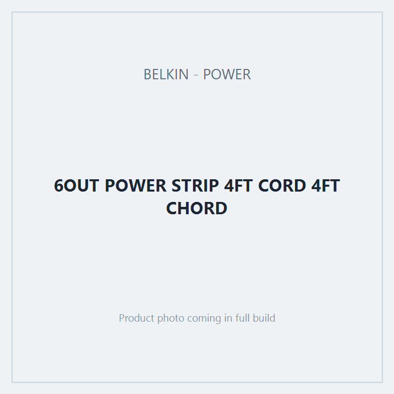 6OUT POWER STRIP 4FT CORD 4FT CHORD