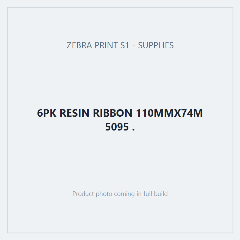 6PK RESIN RIBBON 110MMX74M 5095 .