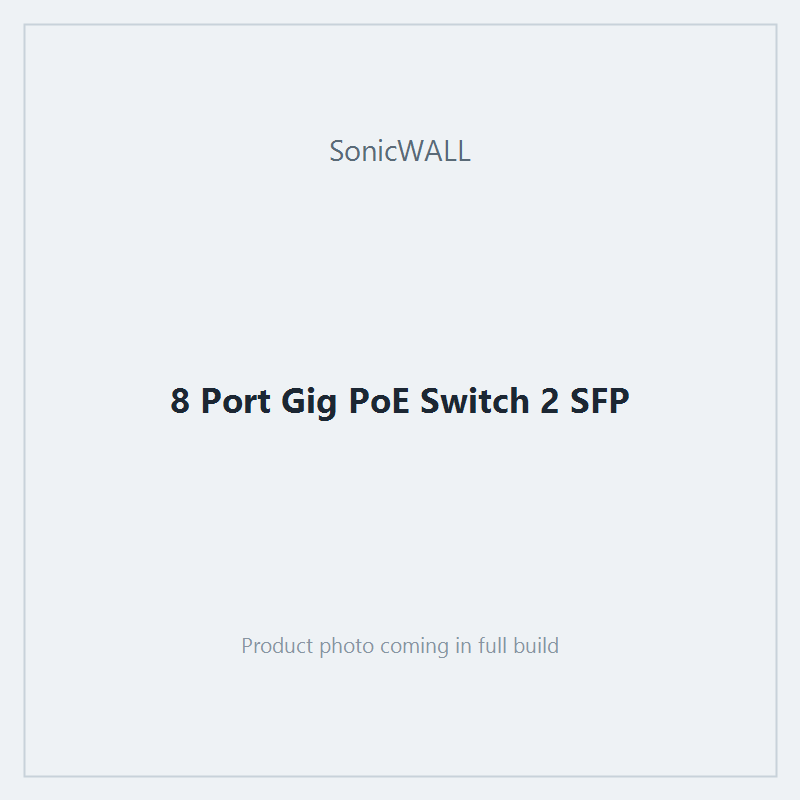 8 Port Gig PoE Switch 2 SFP