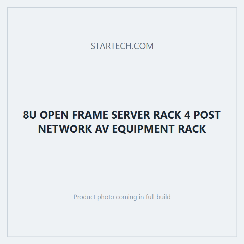 8U OPEN FRAME SERVER RACK 4 POST NETWORK AV EQUIPMENT RACK
