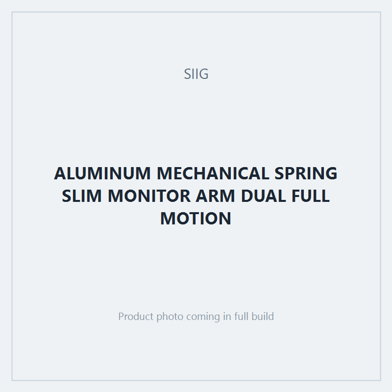 ALUMINUM MECHANICAL SPRING SLIM MONITOR ARM DUAL FULL MOTION