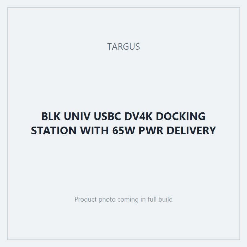 BLK UNIV USBC DV4K DOCKING STATION WITH 65W PWR DELIVERY