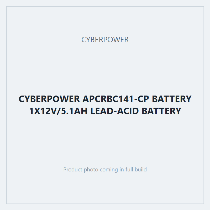 CYBERPOWER APCRBC141-CP BATTERY 1X12V/5.1AH LEAD-ACID BATTERY