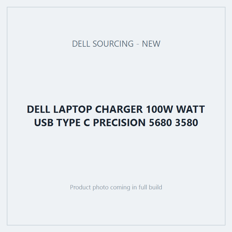 DELL LAPTOP CHARGER 100W WATT USB TYPE C PRECISION 5680 3580