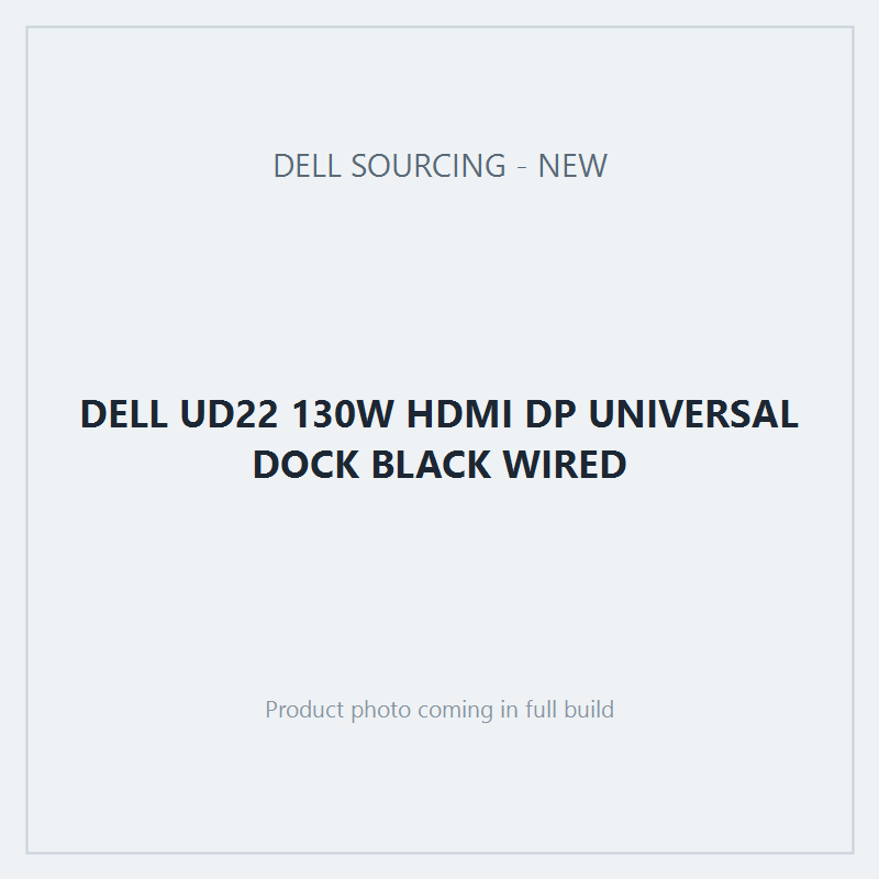 DELL UD22 130W HDMI DP UNIVERSAL DOCK BLACK WIRED