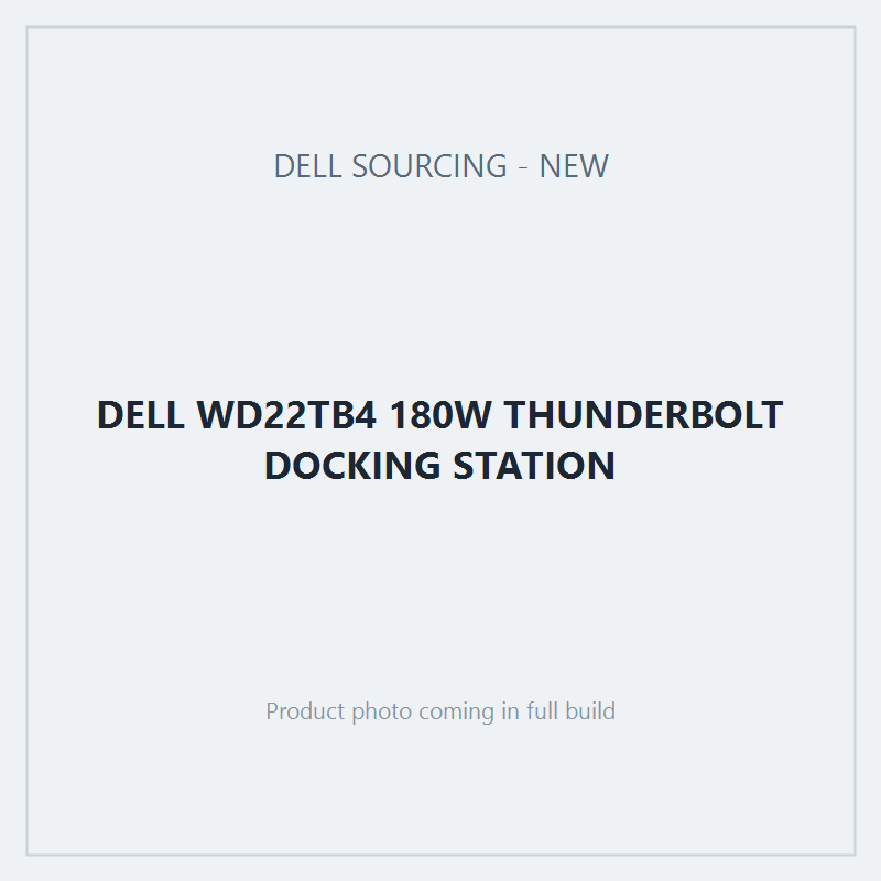 DELL WD22TB4 180W THUNDERBOLT DOCKING STATION