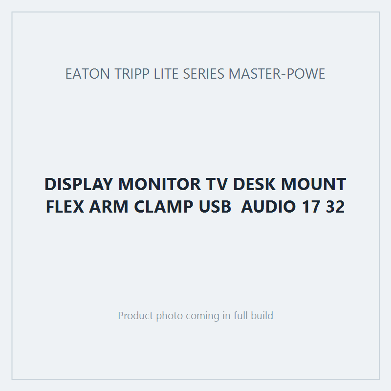 DISPLAY MONITOR TV DESK MOUNT FLEX ARM CLAMP USB  AUDIO 17 32