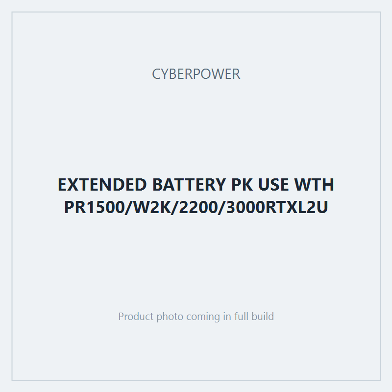EXTENDED BATTERY PK USE WTH PR1500/W2K/2200/3000RTXL2U