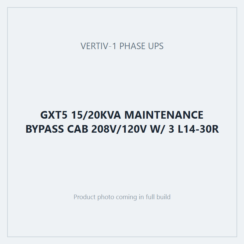 GXT5 15/20KVA MAINTENANCE BYPASS CAB 208V/120V W/ 3 L14-30R