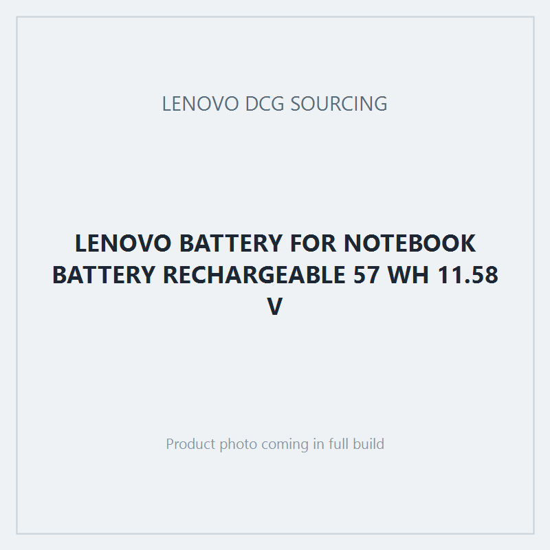 LENOVO BATTERY FOR NOTEBOOK BATTERY RECHARGEABLE 57 WH 11.58 V