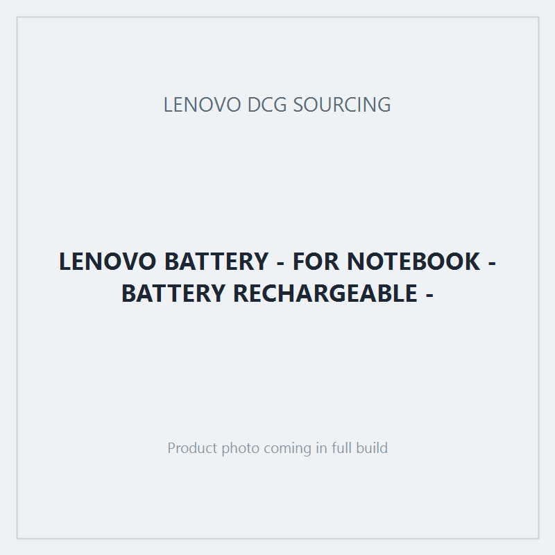 LENOVO BATTERY - FOR NOTEBOOK - BATTERY RECHARGEABLE -