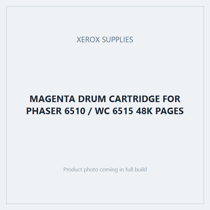 MAGENTA DRUM CARTRIDGE FOR PHASER 6510 / WC 6515 48K PAGES