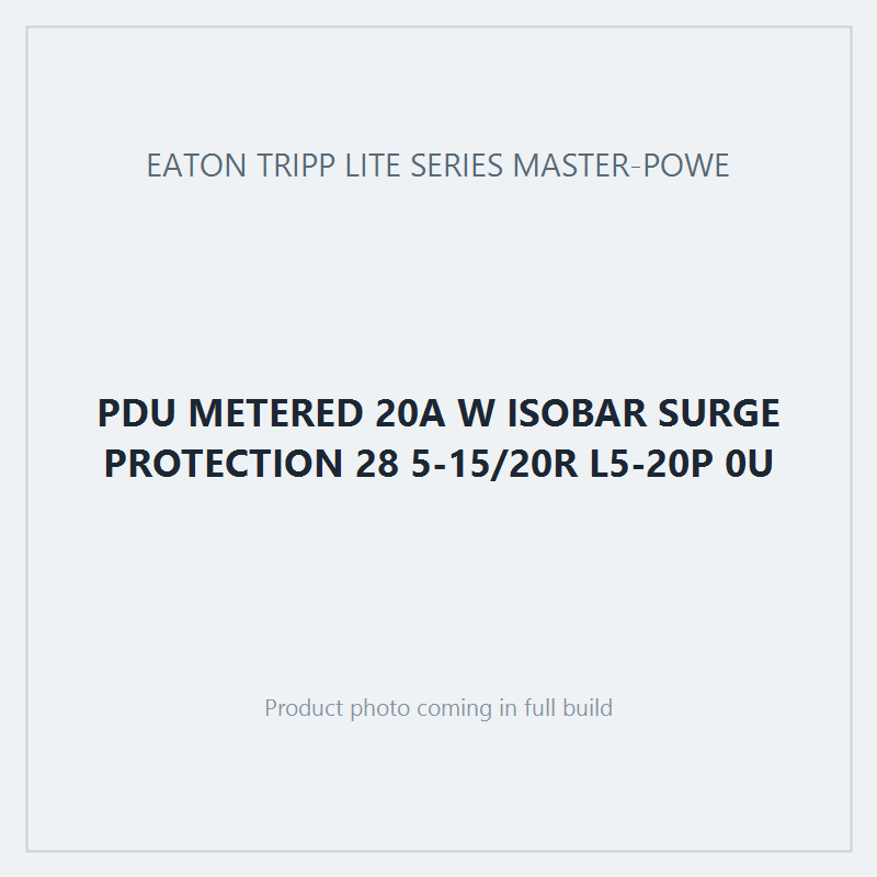 PDU METERED 20A W ISOBAR SURGE PROTECTION 28 5-15/20R L5-20P 0U