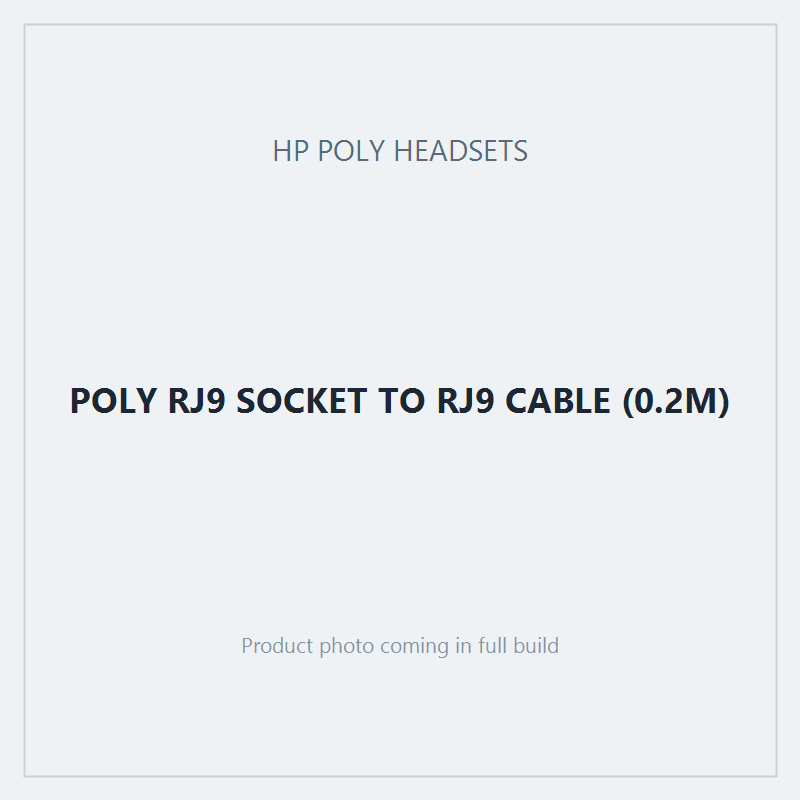 POLY RJ9 SOCKET TO RJ9 CABLE (0.2M)