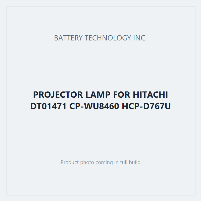 PROJECTOR LAMP FOR HITACHI DT01471 CP-WU8460 HCP-D767U