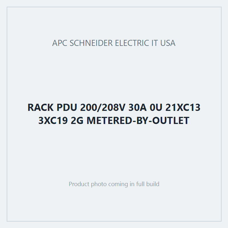 RACK PDU 200/208V 30A 0U 21XC13 3XC19 2G METERED-BY-OUTLET