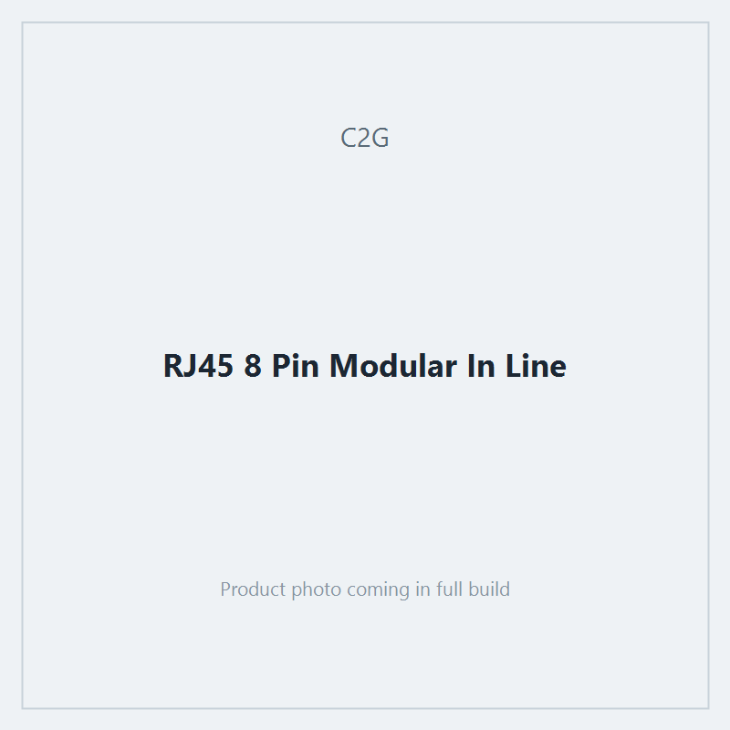 RJ45 8 Pin Modular In Line
