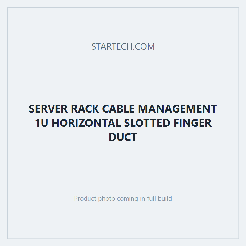 SERVER RACK CABLE MANAGEMENT 1U HORIZONTAL SLOTTED FINGER DUCT