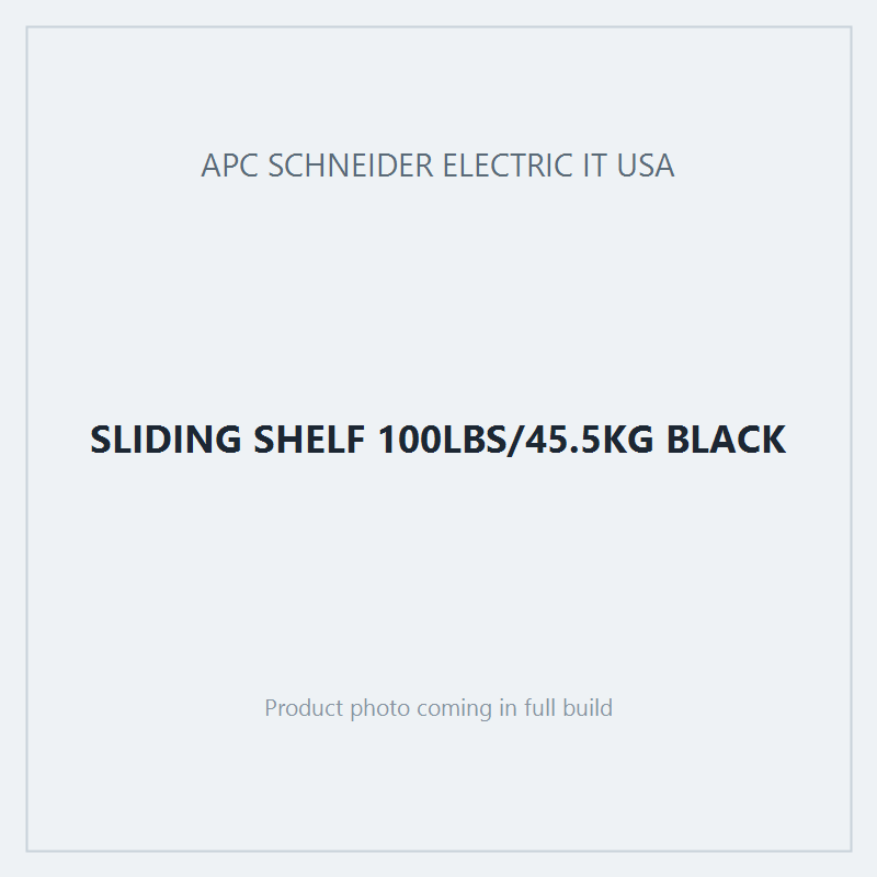 SLIDING SHELF 100LBS/45.5KG BLACK