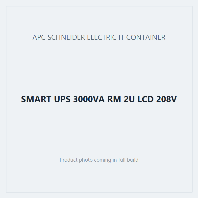 SMART UPS 3000VA RM 2U LCD 208V