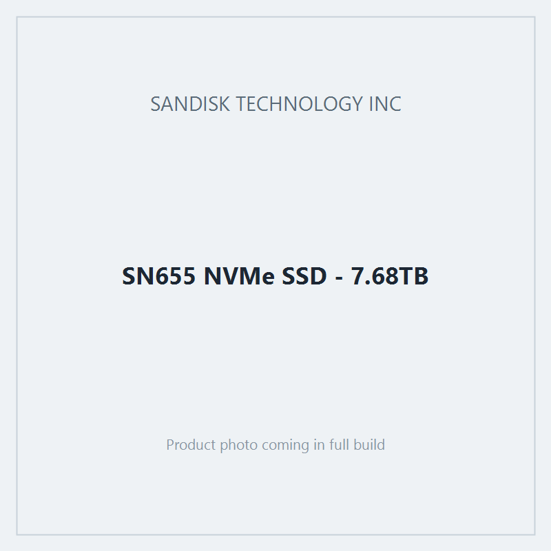 SN655 NVMe SSD - 7.68TB