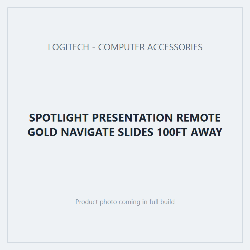 SPOTLIGHT PRESENTATION REMOTE GOLD NAVIGATE SLIDES 100FT AWAY