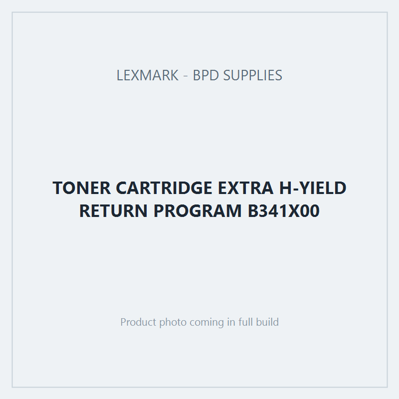TONER CARTRIDGE EXTRA H-YIELD RETURN PROGRAM B341X00