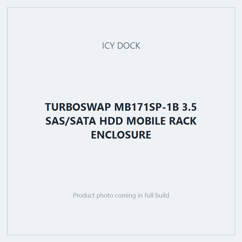 TURBOSWAP MB171SP-1B 3.5 SAS/SATA HDD MOBILE RACK ENCLOSURE
