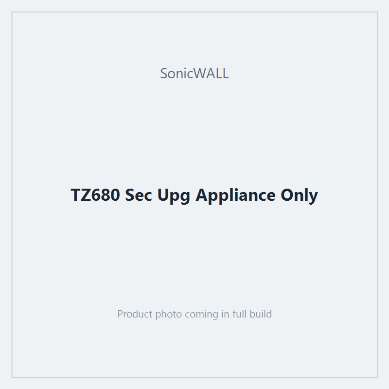 TZ680 Sec Upg Appliance Only