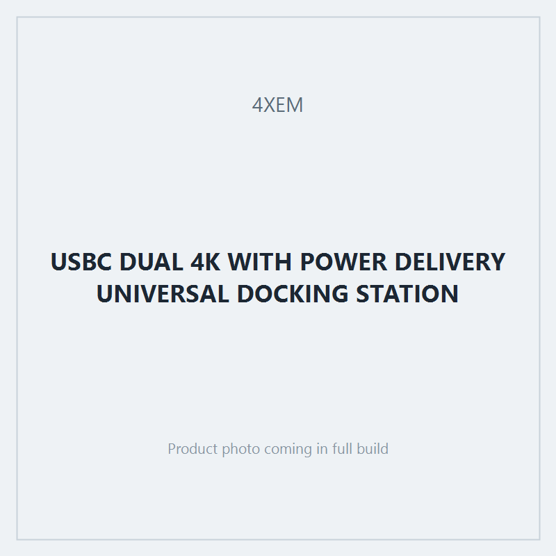 USBC DUAL 4K WITH POWER DELIVERY UNIVERSAL DOCKING STATION