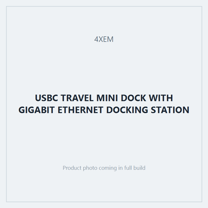 USBC TRAVEL MINI DOCK WITH GIGABIT ETHERNET DOCKING STATION